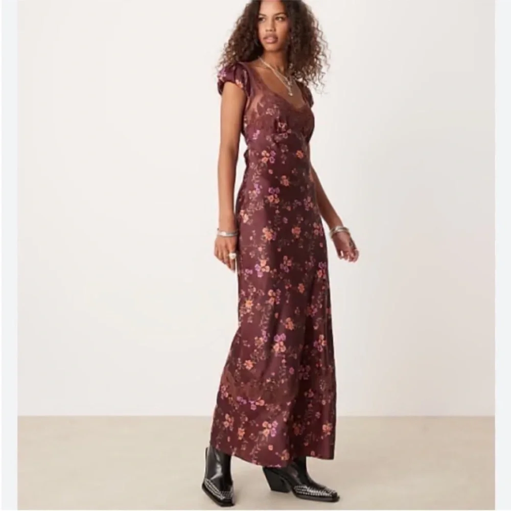 Free People Butterfly Babe Dress in Brown Combo
